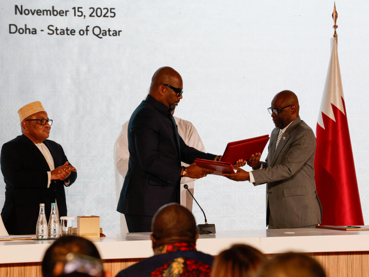 2025 11 15T132327Z 585301533 RC20XHA0L6J5 RTRMADP 3 CONGO SECURITY QATAR SIGNING