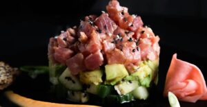 Tuna Tartare with Ginger Oil, Wasabi, and Sesame Seeds: An Elegant Raw Delight